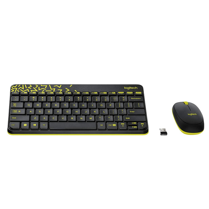 Logitech keyboard and mouse set on a white background