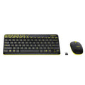 Logitech keyboard and mouse set on a white background