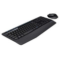 Black keyboard and mouse set on a white background