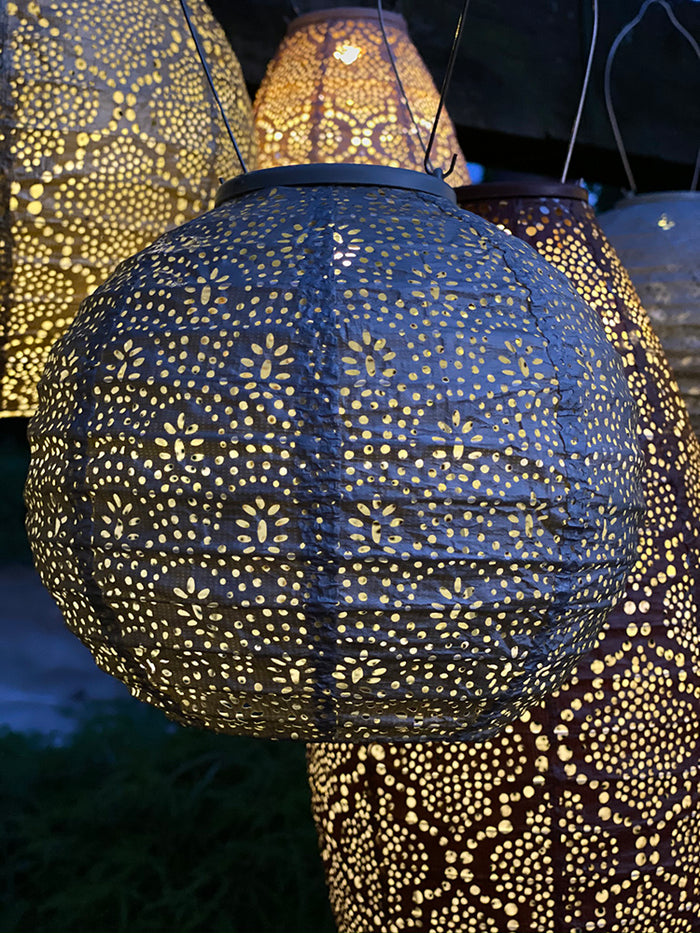 LUMIZ LED Outdoor Lantern Balloon Dark Gray