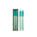 Mint Tone Pleated Taper Candles