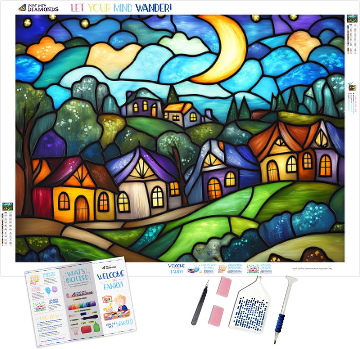 Moonlit Night Stained Glass
