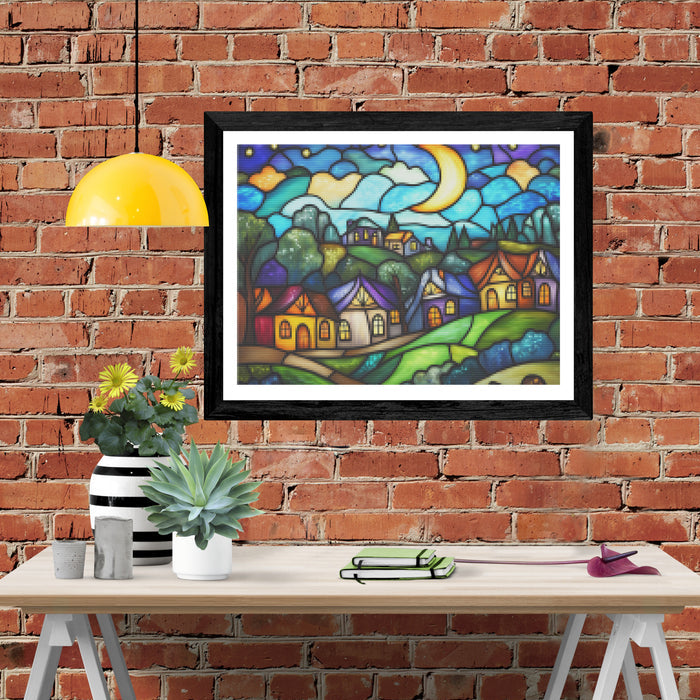 Moonlit Night Stained Glass