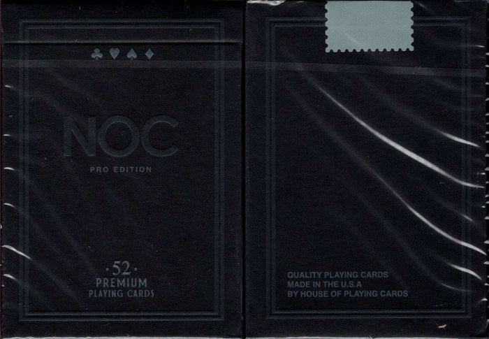 PlayingCardDecks.com-NOC Pro Jet Black Marked Playing Cards USPCC