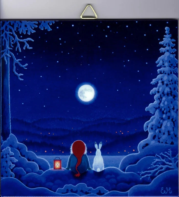 Ornament Eva Melhuish Tome & Rabbit Moonlight