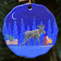 Ornament Eva Moose Pulling Sled