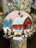 Ornament Gnomes & Animals by the Fire