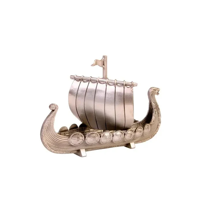 Pewter Viking Ship with Sail