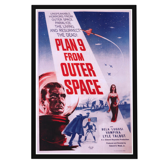 "Plan 9 from Outer Space" (1959) Framed Movie Poster