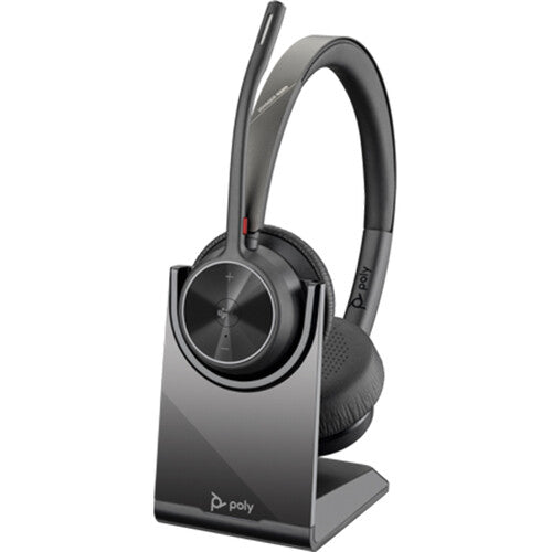 Poly Voyager 4320-M Microsoft Teams Certified Bluetooth Wireless Headset with Charging Stand - Black