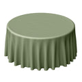 Green round tablecloth on a white background