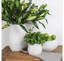 Porci Vase Small 15x15 White