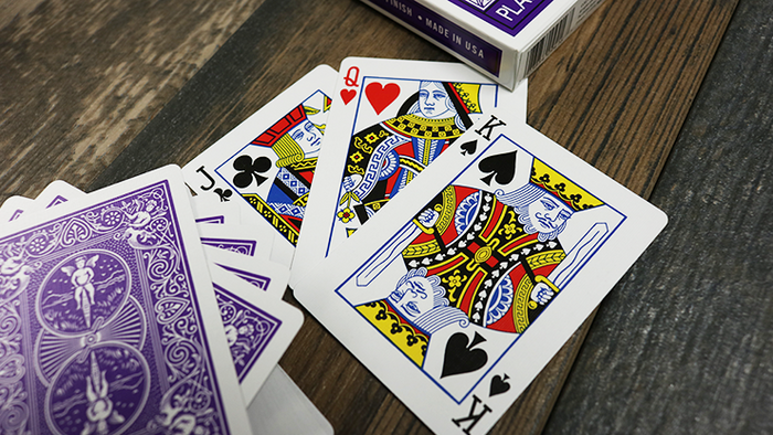 PlayingCardDecks.com-Purple Rider Back Bicycle Playing Cards