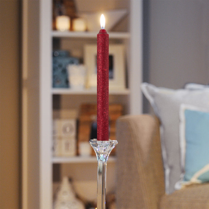 Root Dinner Candle Garnet 9"