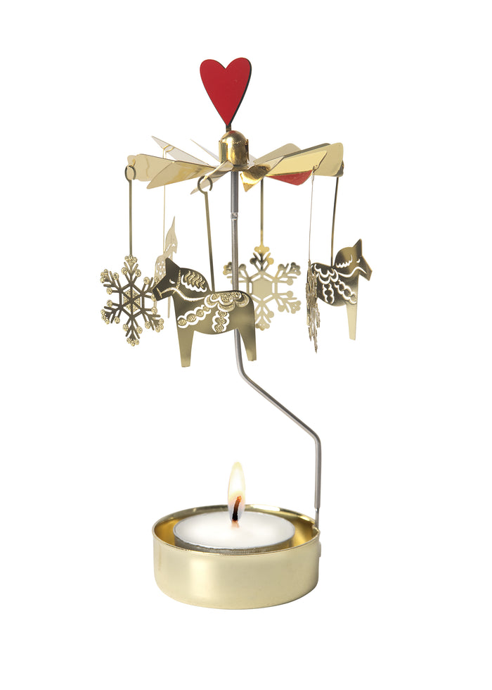 Rotary Candle Christmas Dala Horse