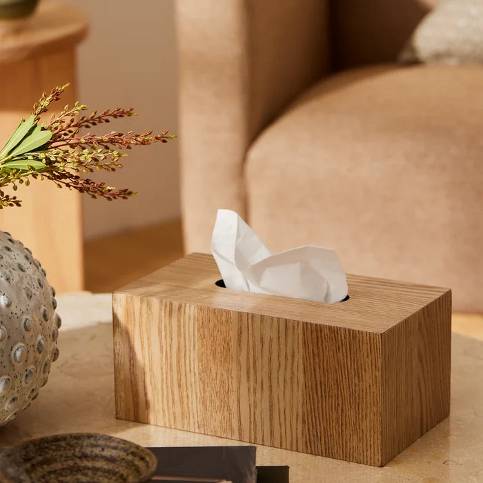Skylar Oak Tissue Box