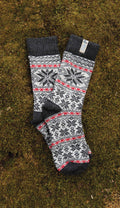Sock Viking Knit Wool - Bergen Snowflake