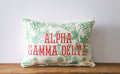Sorority Toile Alpha Gamma Delta Pillow