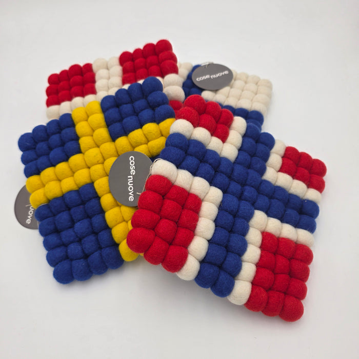 Square Wool Trivet Flags