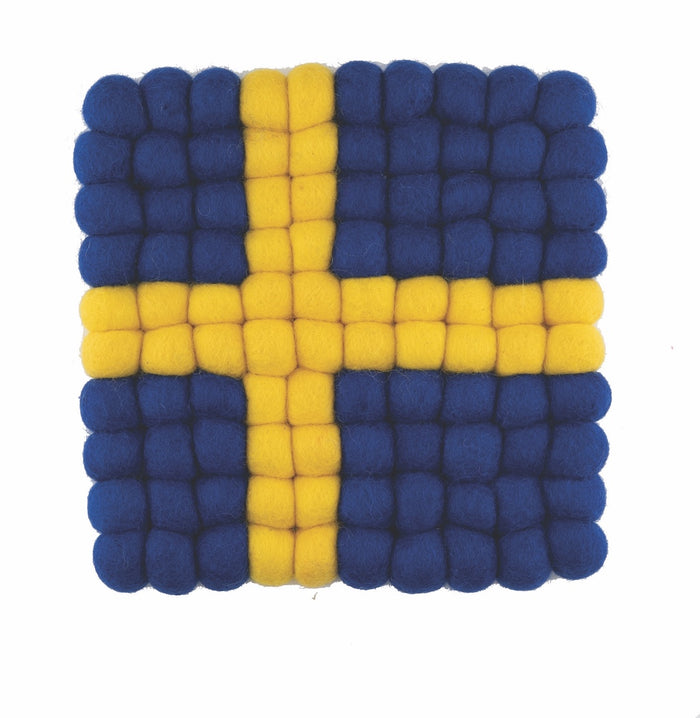 Square Wool Trivet Flags