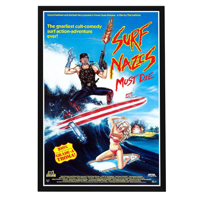 "Surf Nazis Must Die" (1987) Framed Movie Poster