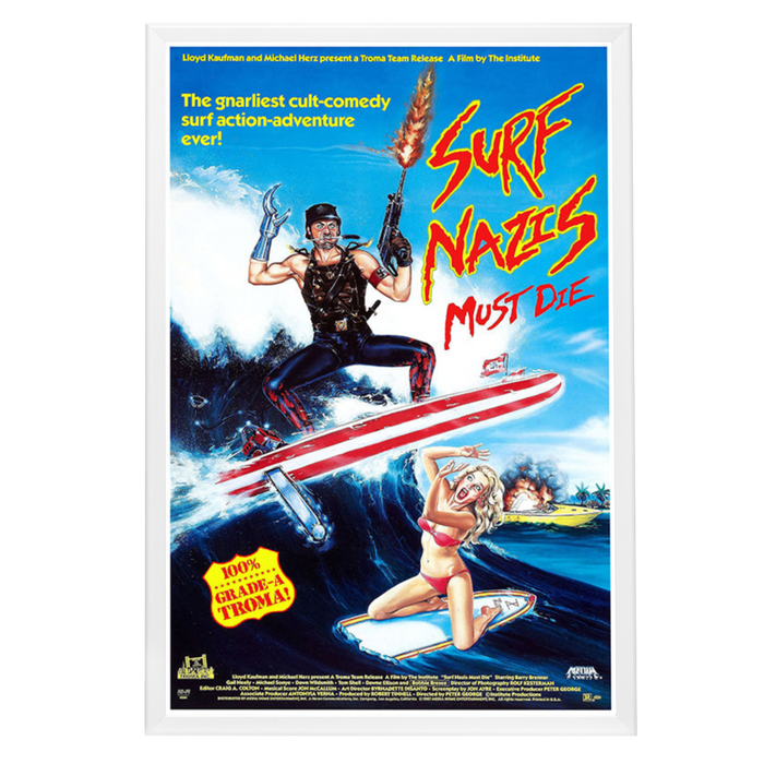 "Surf Nazis Must Die" (1987) Framed Movie Poster