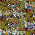 Table Runners & Placemats - Farmall Farm Chickens & Kittens Cotton