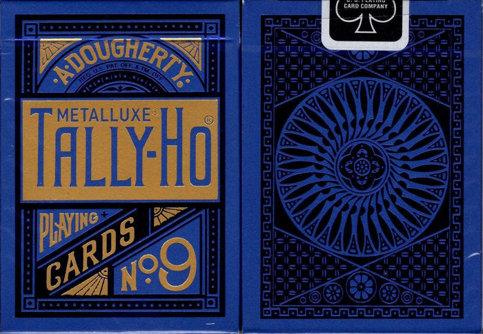 PlayingCardDecks.com-Tally-Ho MetalLuxe Blue Playing Cards