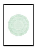 Minimalist design poster by Opposite Wall with abstract green circles in target shape
