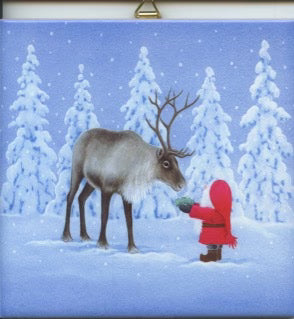 Tile Eva Tomte Feeding Reindeer