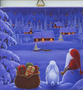 Tile Eva Tomte & Rabbit With Gifts