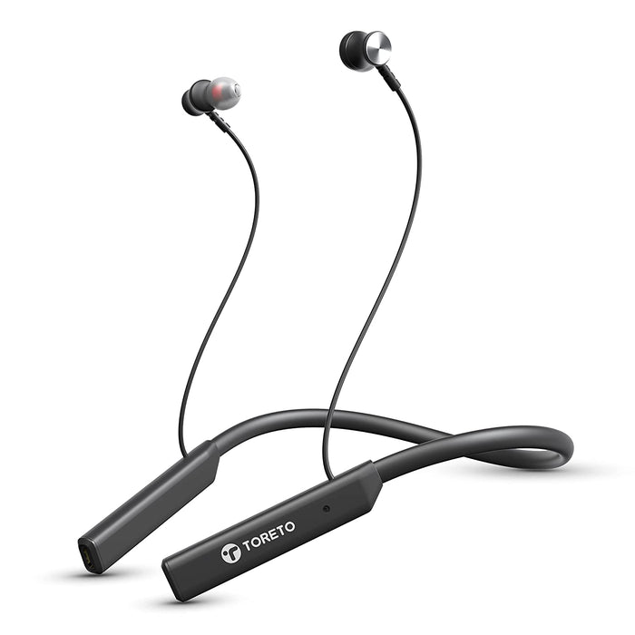 Toreto Beta Lite Wireless Bluetooth 5.0 Neckband Headset with upto 20Hrs Playtime
