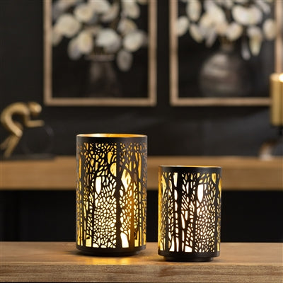 Tree Scene Metal Candle Holder 92437