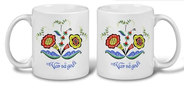 Var Sa God Swedish Flowered Mug