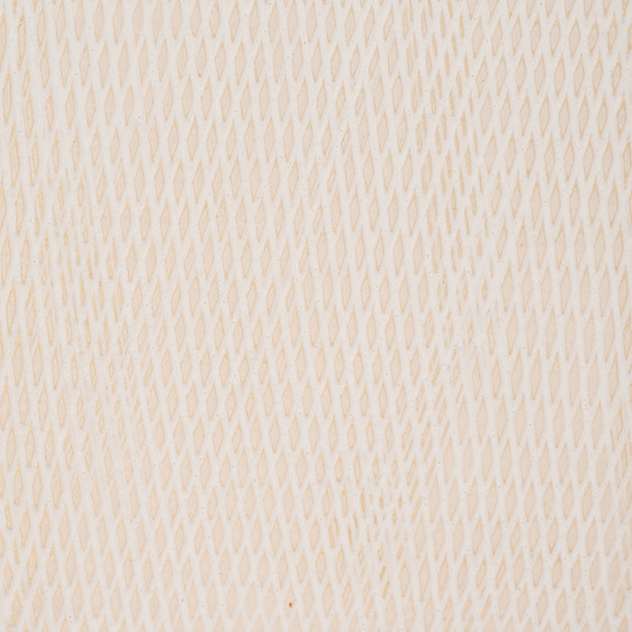 Vase Grooved Ivory Square