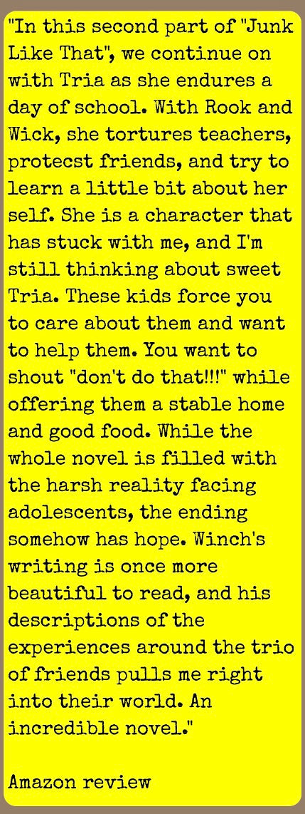 Winch - Junk Like That: Book One (Motor City Jailbait) - New Book