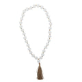 Wooden Hanging Beads 84cm White