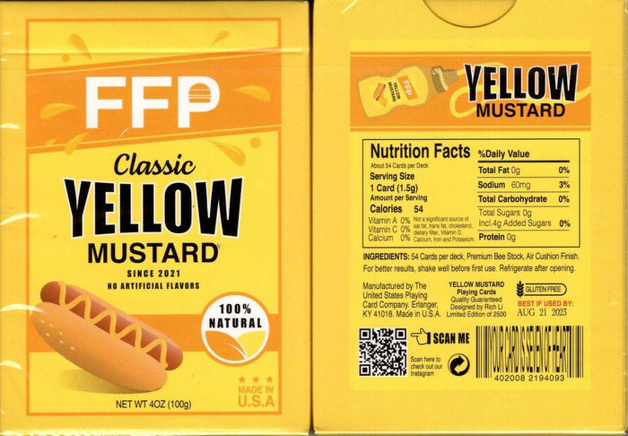 PlayingCardDecks.com-Yellow Mustard Playing Cards USPCC